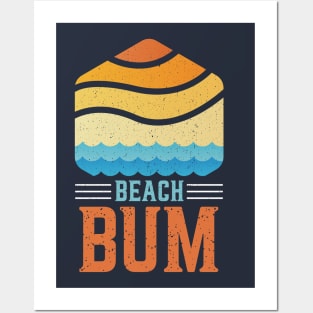 Retro Sunset Beach Bum Posters and Art